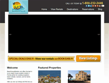 Tablet Screenshot of beachhouserentals.com